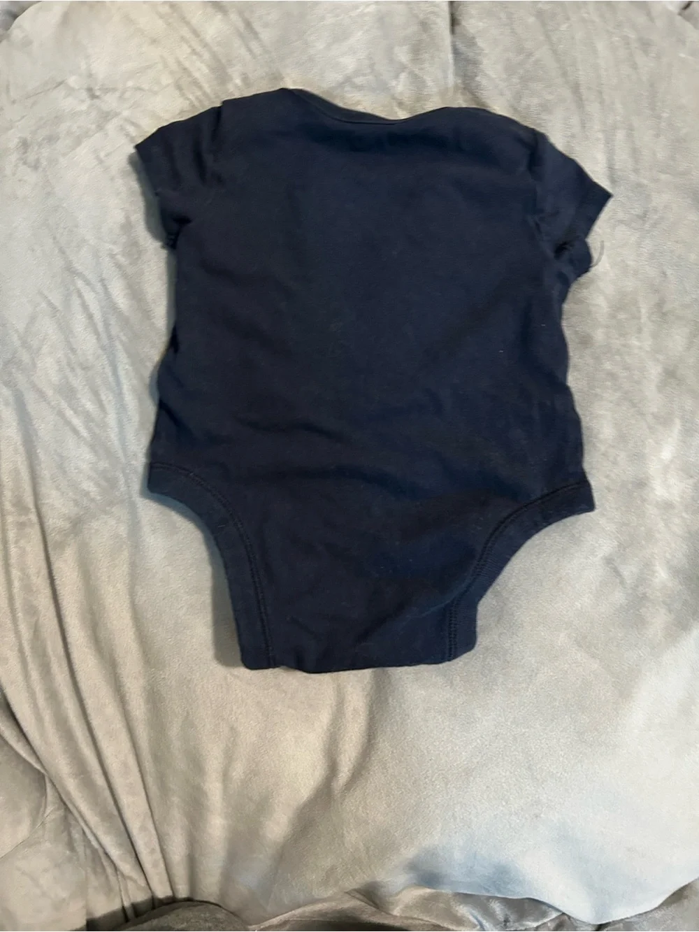 Old Navy Navy Baby One-Piece Bodysuit with Red Puerto Rico Graphic